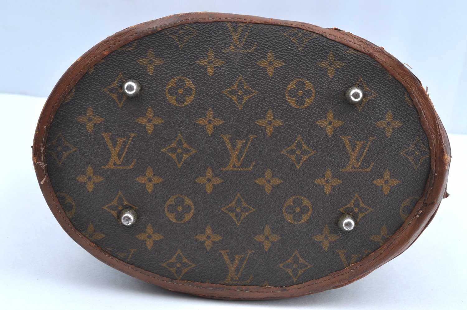 Authentic Louis Vuitton Monogram Bucket GM Shoulder Bag T42236 USA Model K5521