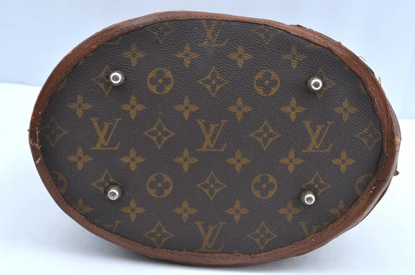 Authentic Louis Vuitton Monogram Bucket GM Shoulder Bag T42236 USA Model K5521