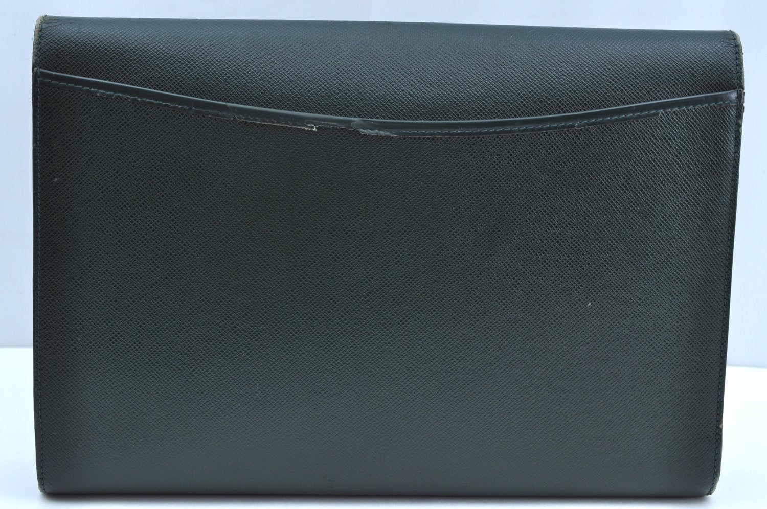 Auth Louis Vuitton Taiga Volga Document case Clutch Bag Green M30204 LV K5522