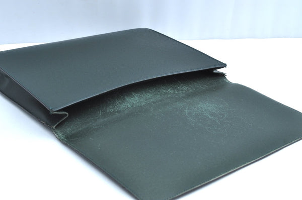 Auth Louis Vuitton Taiga Volga Document case Clutch Bag Green M30204 LV K5522