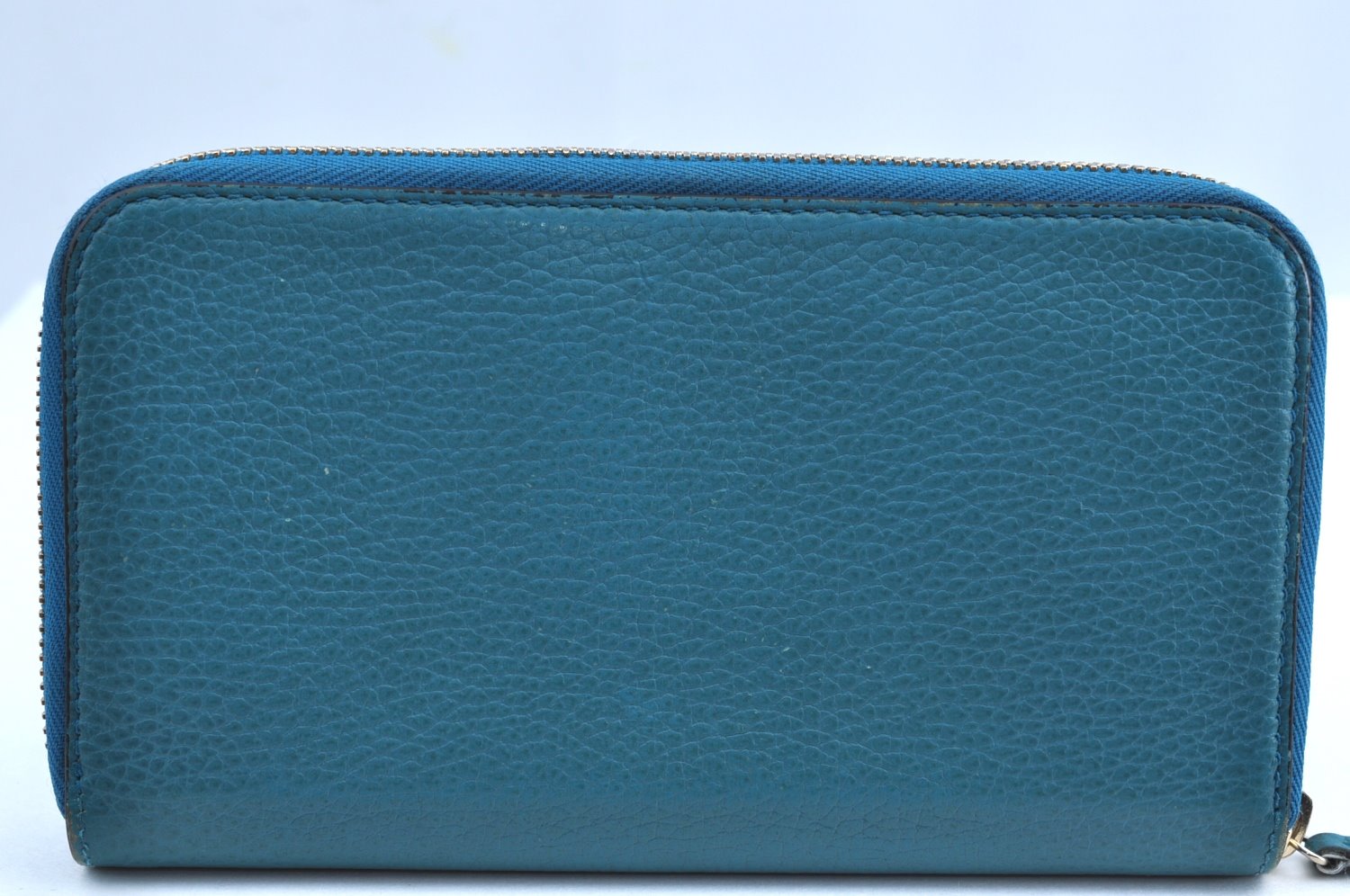 Authentic GUCCI Vintage Long Wallet Purse Leather 449347 Blue K5525