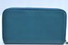 Authentic GUCCI Vintage Long Wallet Purse Leather 449347 Blue K5525