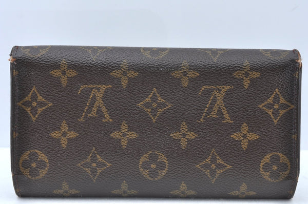 Authentic Louis Vuitton Monogram Portefeuille International M61217 Wallet K5527