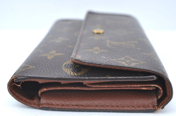 Authentic Louis Vuitton Monogram Portefeuille International M61217 Wallet K5527