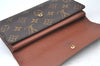 Authentic Louis Vuitton Monogram Portefeuille International M61217 Wallet K5527