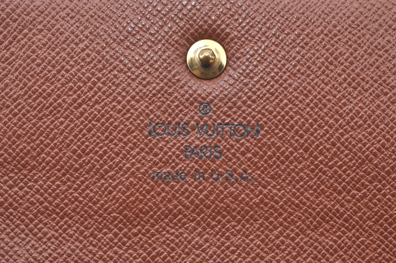 Authentic Louis Vuitton Monogram Portefeuille International M61217 Wallet K5527