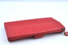 Authentic GUCCI Micro Guccissima Charm Leather Long Wallet 282540 Red K5528