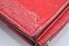 Authentic GUCCI Micro Guccissima Charm Leather Long Wallet 282540 Red K5528