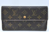 Authentic Louis Vuitton Monogram Portefeuille International M61217 Wallet K5529