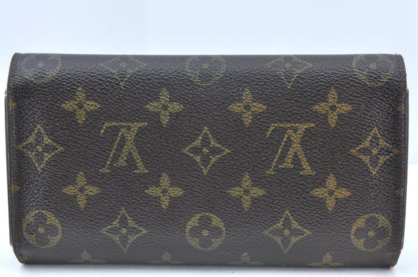 Authentic Louis Vuitton Monogram Portefeuille International M61217 Wallet K5529