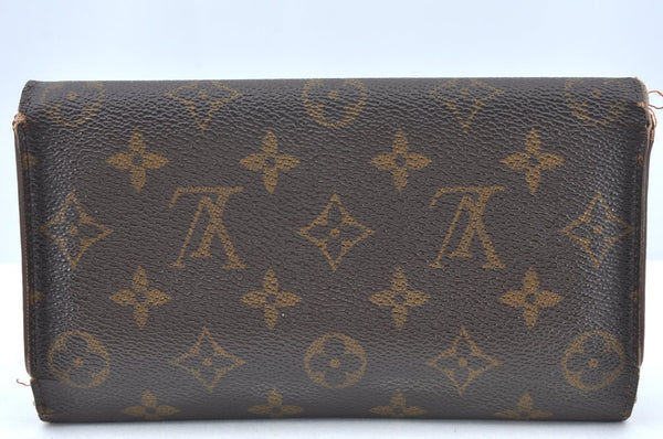 Authentic Louis Vuitton Monogram Portefeuille International M61217 Wallet K5531