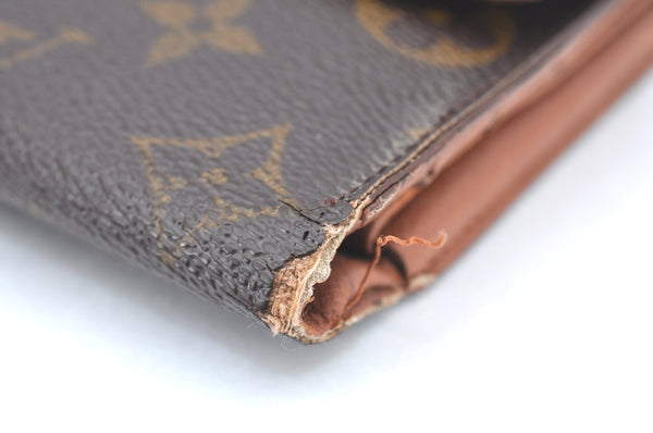 Authentic Louis Vuitton Monogram Portefeuille International M61217 Wallet K5531