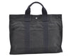 Authentic HERMES Her Line MM Hand Tote Bag Nylon Gray K5535