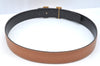 Authentic HERMES Constance Leather Belt Size 75cm 29.5" Black Brown K5537