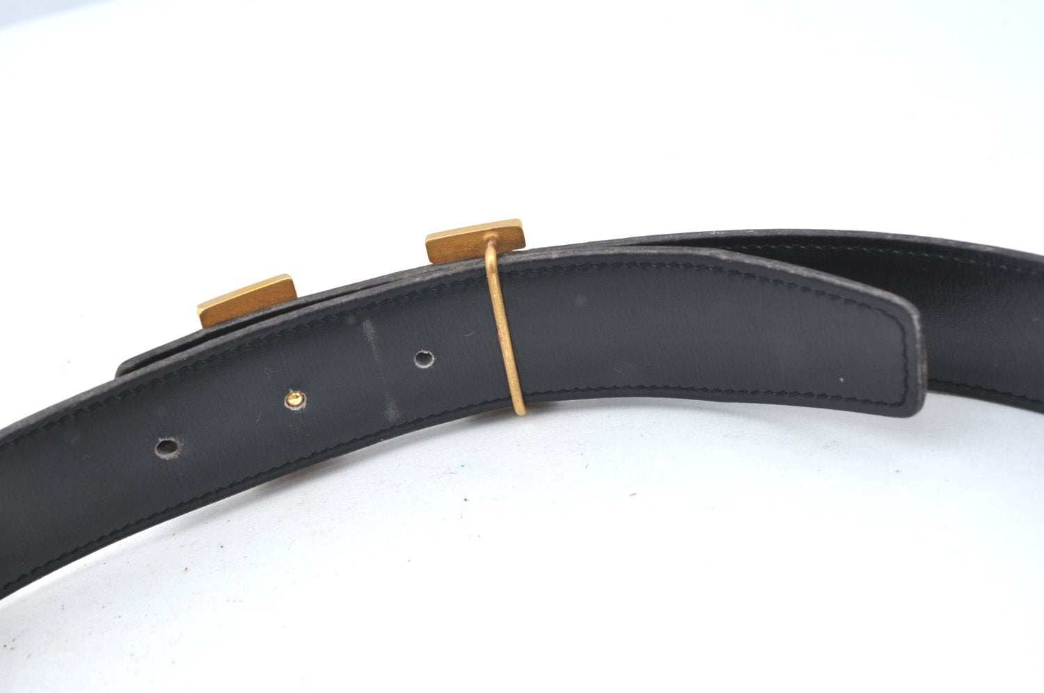 Authentic HERMES Constance Leather Belt Size 75cm 29.5