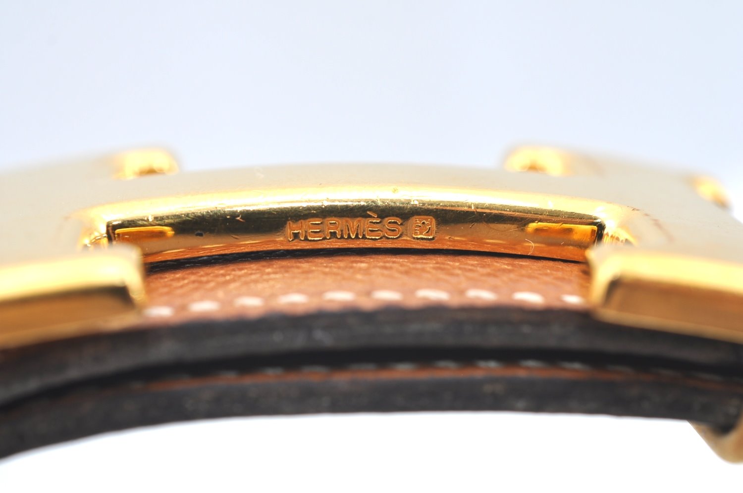 Authentic HERMES Constance Leather Belt Size 75cm 29.5