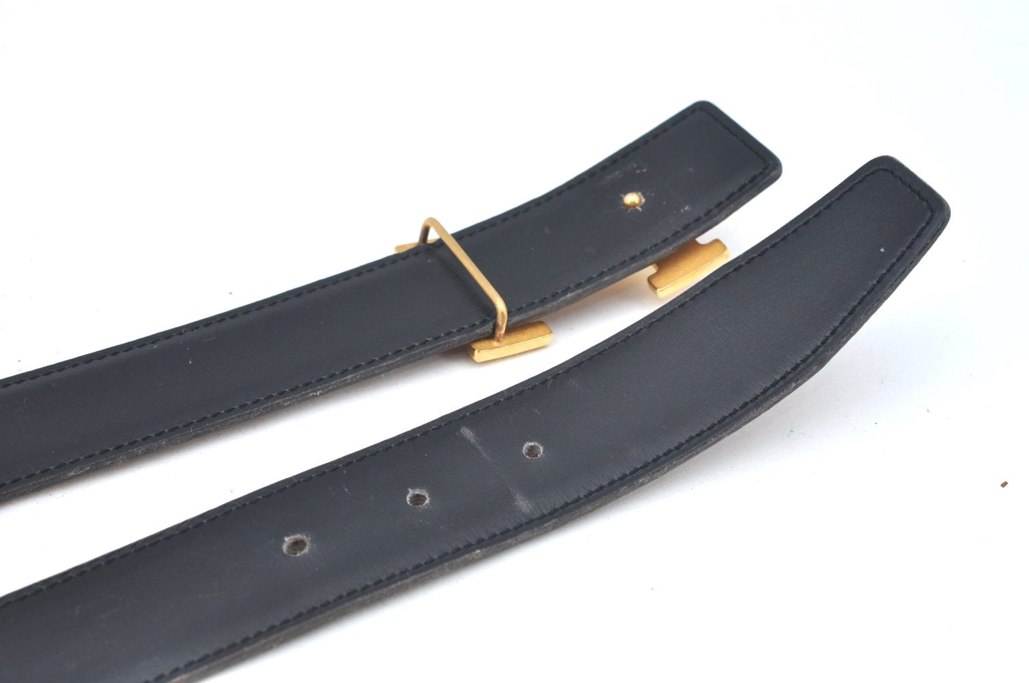 Authentic HERMES Constance Leather Belt Size 75cm 29.5