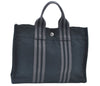 Authentic HERMES Fourre Tout PM Hand Tote Bag Purse Canvas Black K5538