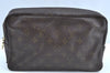 Auth Louis Vuitton Monogram Trousse Toilette 28 Clutch Hand Bag M47522 LV K5558