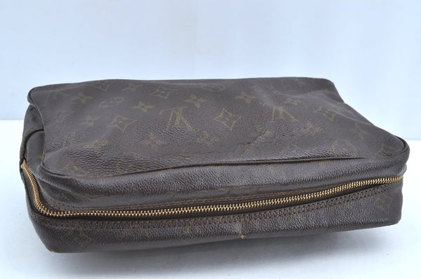 Auth Louis Vuitton Monogram Trousse Toilette 28 Clutch Hand Bag M47522 LV K5558