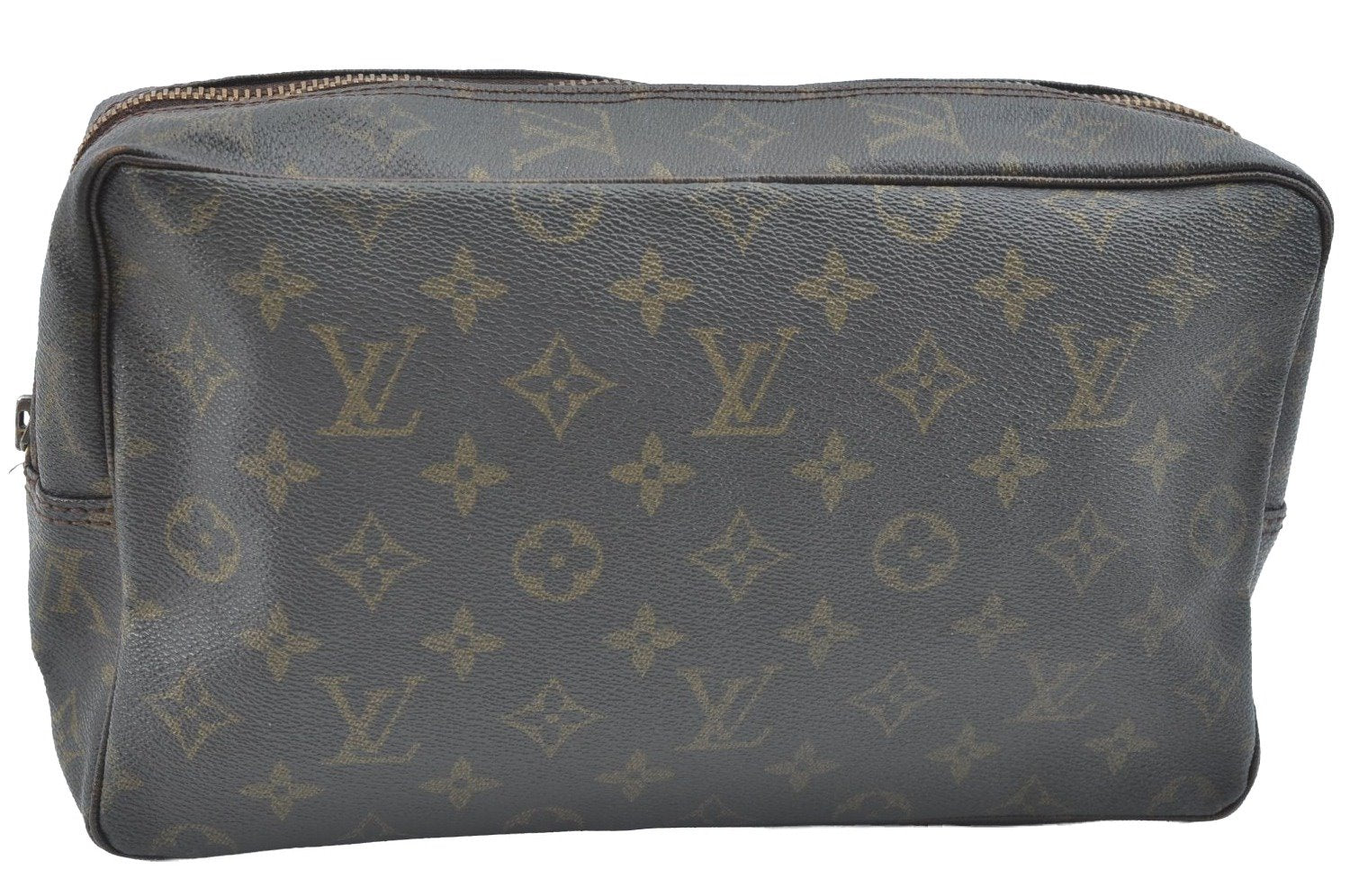 Auth Louis Vuitton Monogram Trousse Toilette 28 Clutch Bag Old Model Junk K5562