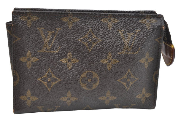 Authentic Louis Vuitton Monogram Poche Toilette 15 M47546 Cosmetics Pouch K5563