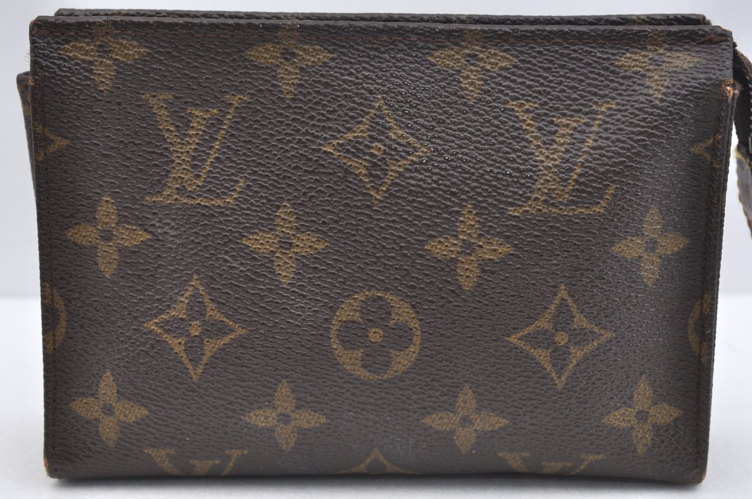 Authentic Louis Vuitton Monogram Poche Toilette 15 M47546 Cosmetics Pouch K5563