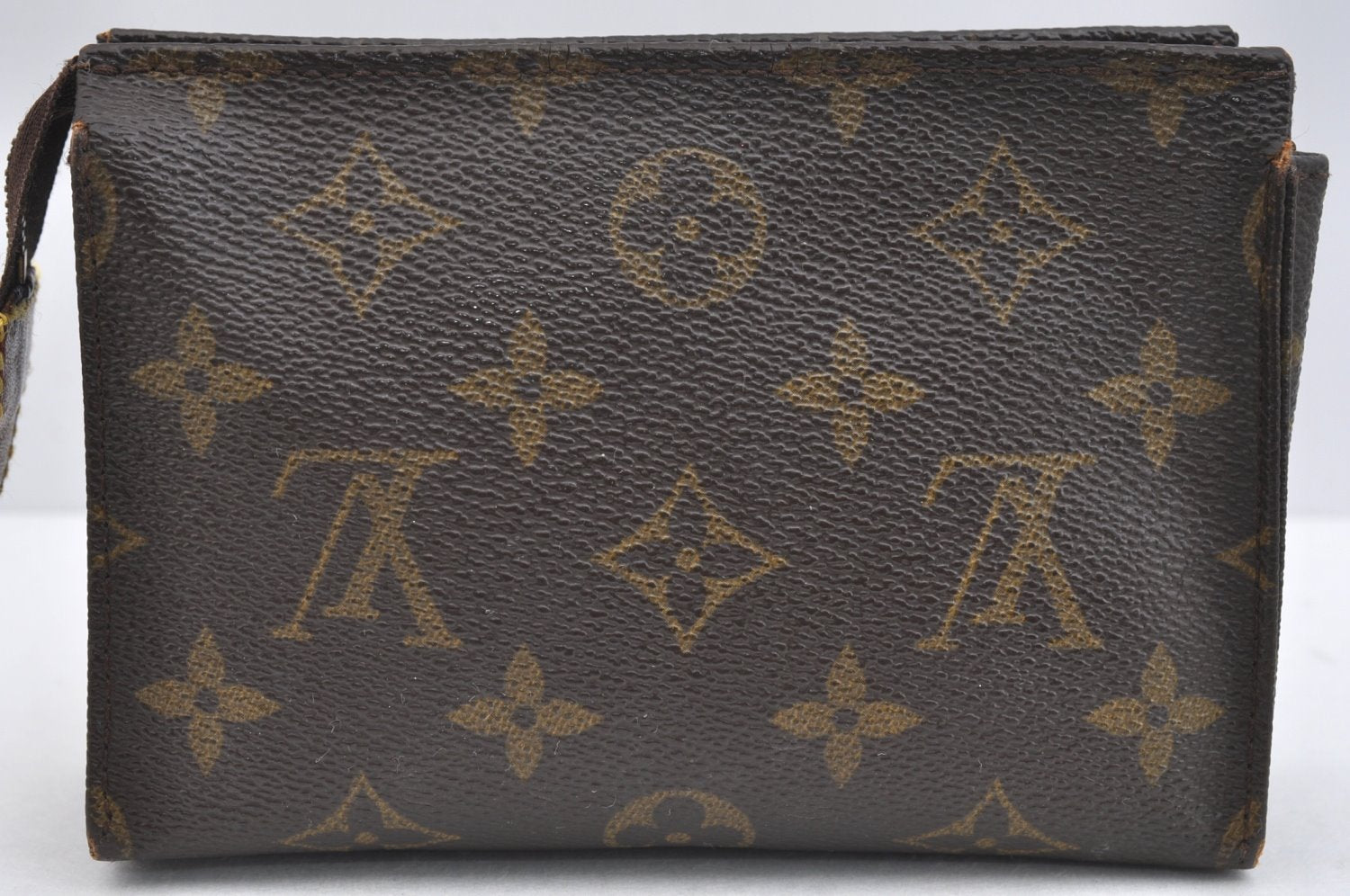 Authentic Louis Vuitton Monogram Poche Toilette 15 M47546 Cosmetics Pouch K5563