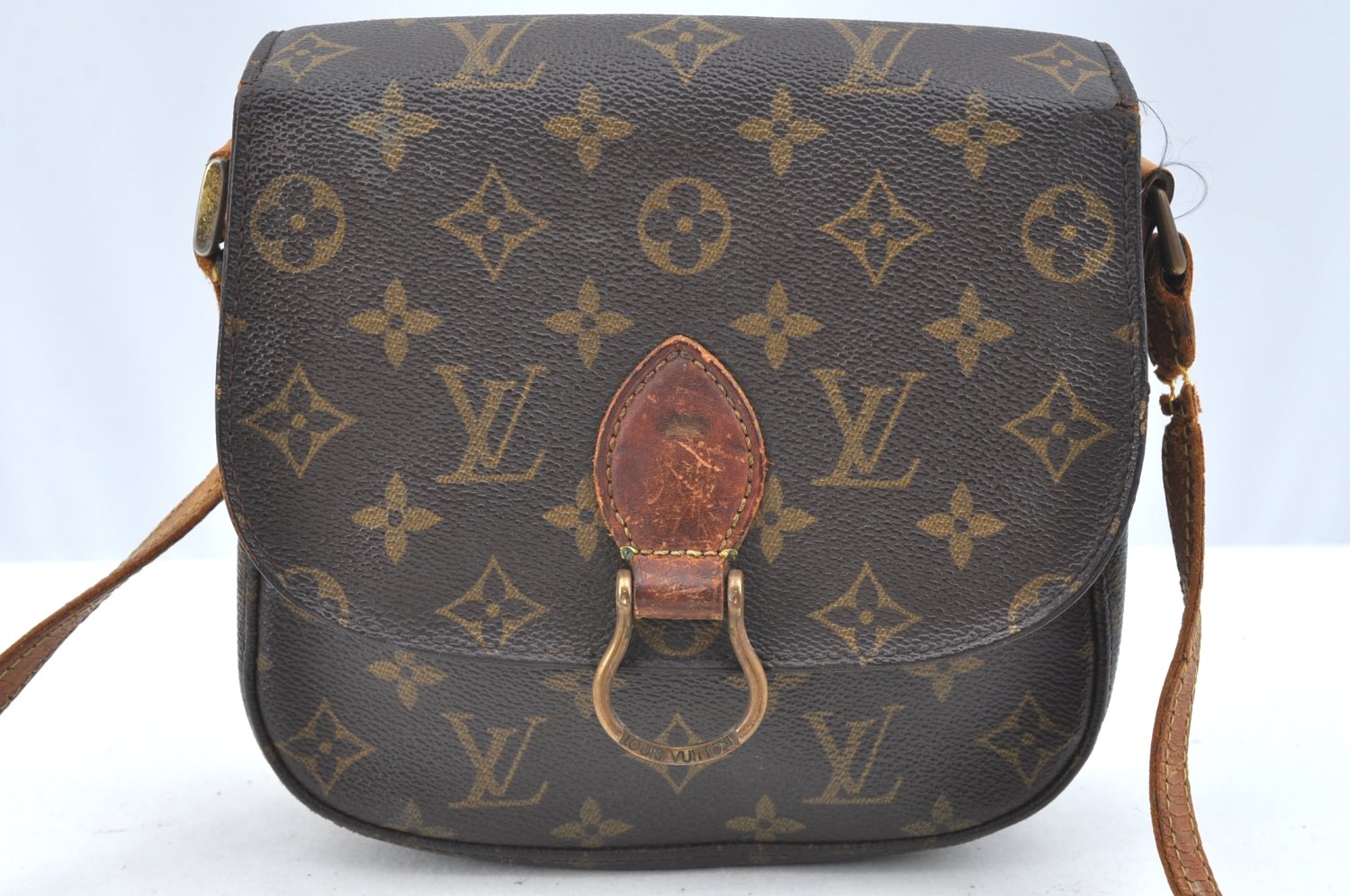 Authentic Louis Vuitton Monogram Saint Cloud MM M51243 Shoulder Cross Bag Junk K5564