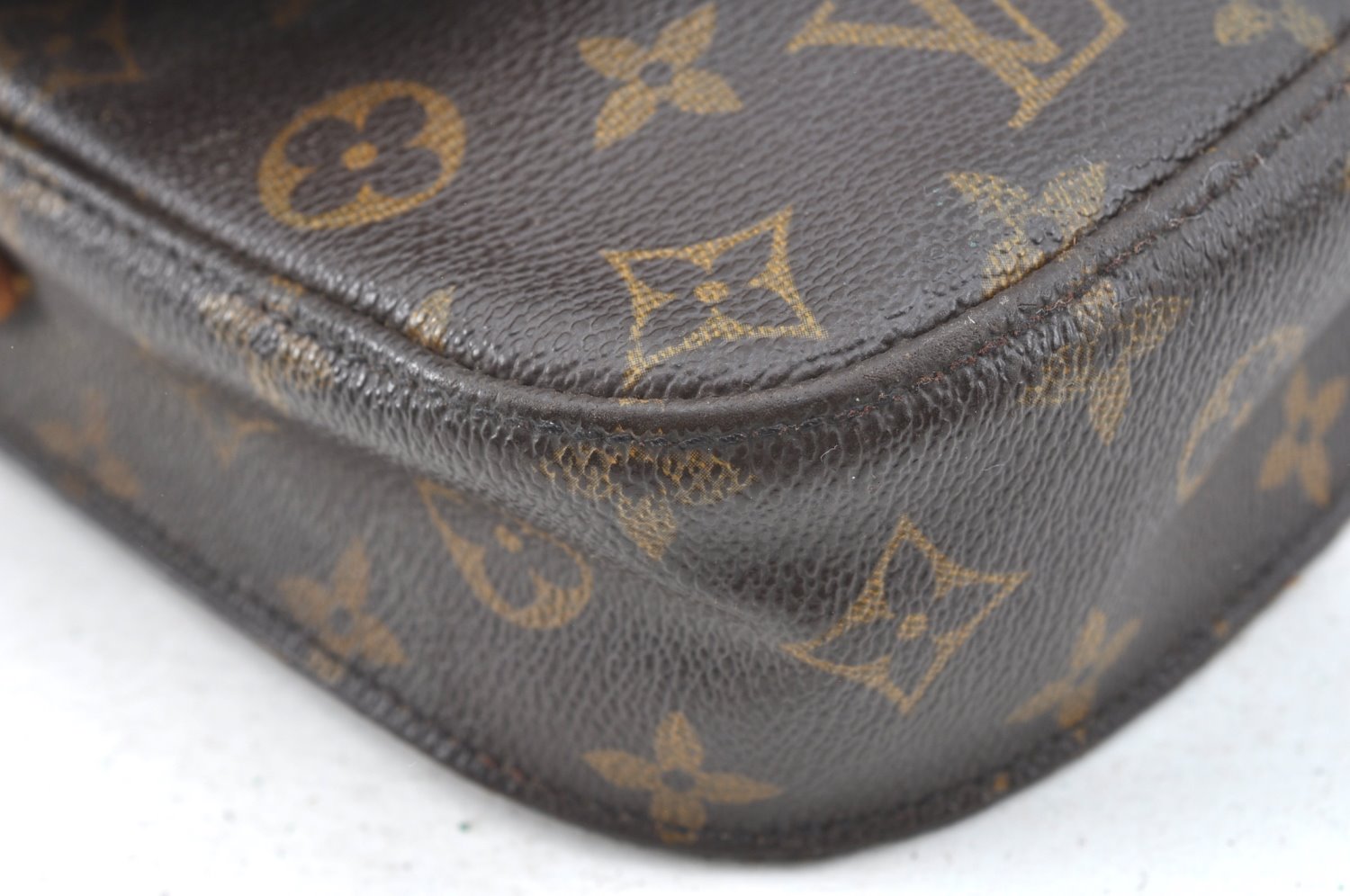 Authentic Louis Vuitton Monogram Saint Cloud MM M51243 Shoulder Cross Bag Junk K5564