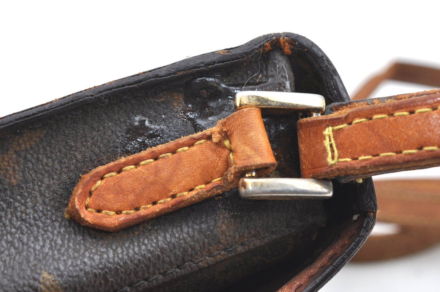 Authentic Louis Vuitton Monogram Saint Cloud MM M51243 Shoulder Cross Bag Junk K5564