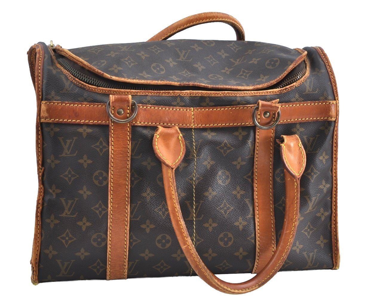 Auth Louis Vuitton Monogram Sac Chaussures 40 Boston Bag M41924 LV Junk K5568