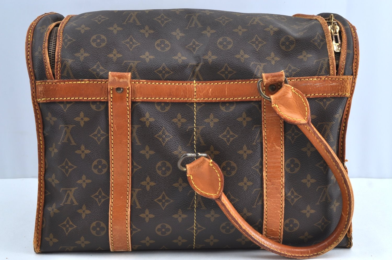 Auth Louis Vuitton Monogram Sac Chaussures 40 Boston Bag M41924 LV Junk K5568