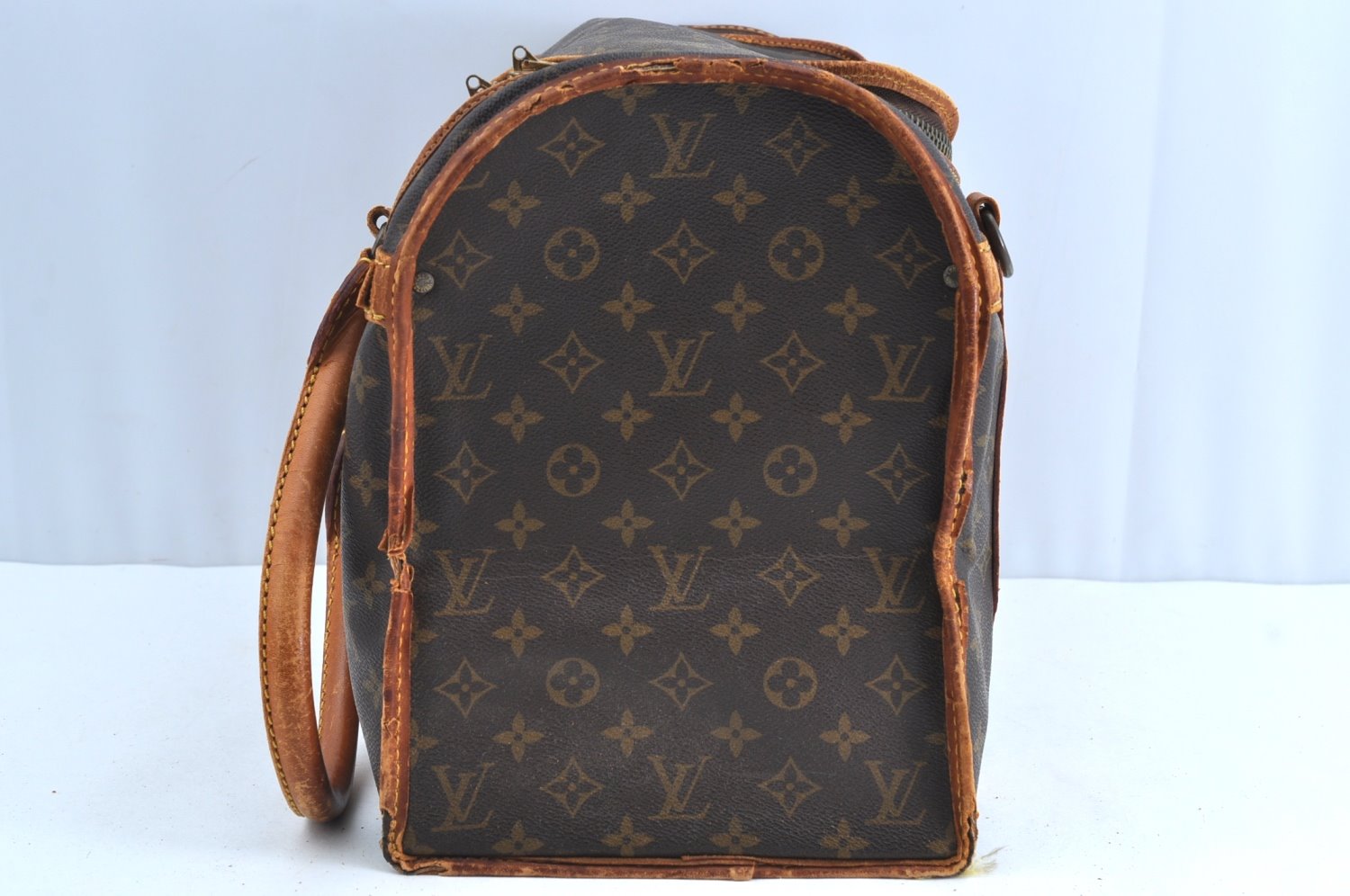 Auth Louis Vuitton Monogram Sac Chaussures 40 Boston Bag M41924 LV Junk K5568