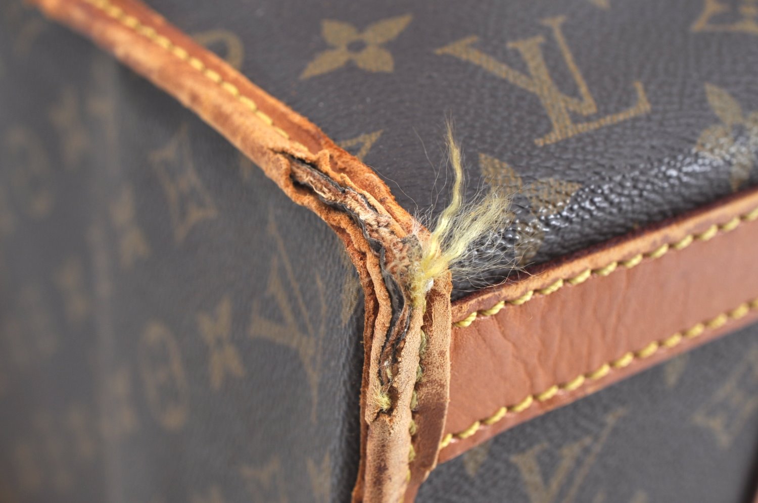 Auth Louis Vuitton Monogram Sac Chaussures 40 Boston Bag M41924 LV Junk K5568