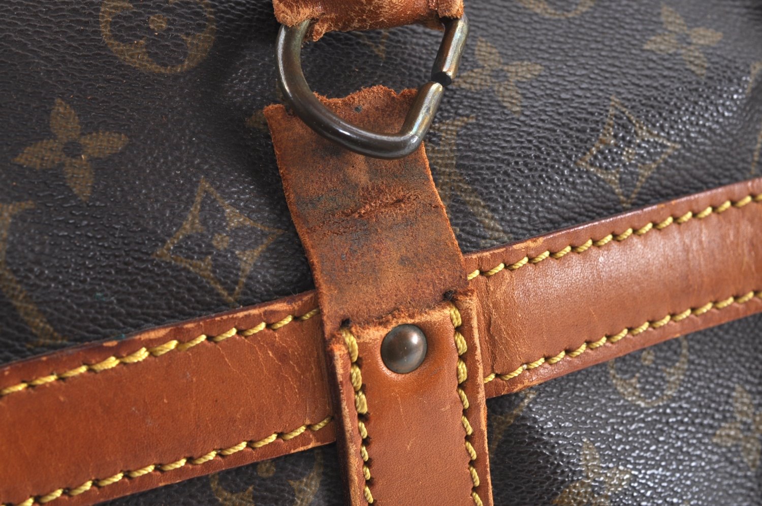 Auth Louis Vuitton Monogram Sac Chaussures 40 Boston Bag M41924 LV Junk K5568