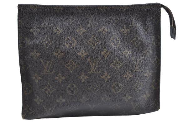Auth Louis Vuitton Monogram Poche Toilette 26 Cosmetics Pouch Old Model LV K5570