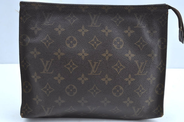 Auth Louis Vuitton Monogram Poche Toilette 26 Cosmetics Pouch Old Model LV K5570