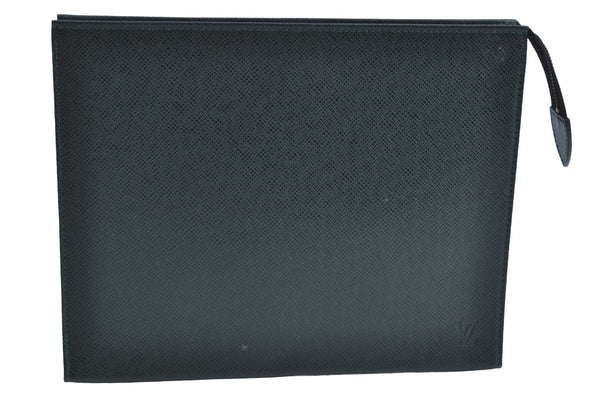 Auth Louis Vuitton Taiga Poche Toilette Cosmetics Pouch Green M99034 Junk K5572