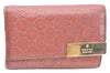 Authentic GUCCI Micro GG Guccissima Leather Key Case 268833 Pink K5583