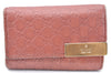 Authentic GUCCI Micro GG Guccissima Leather Key Case 268833 Pink K5583