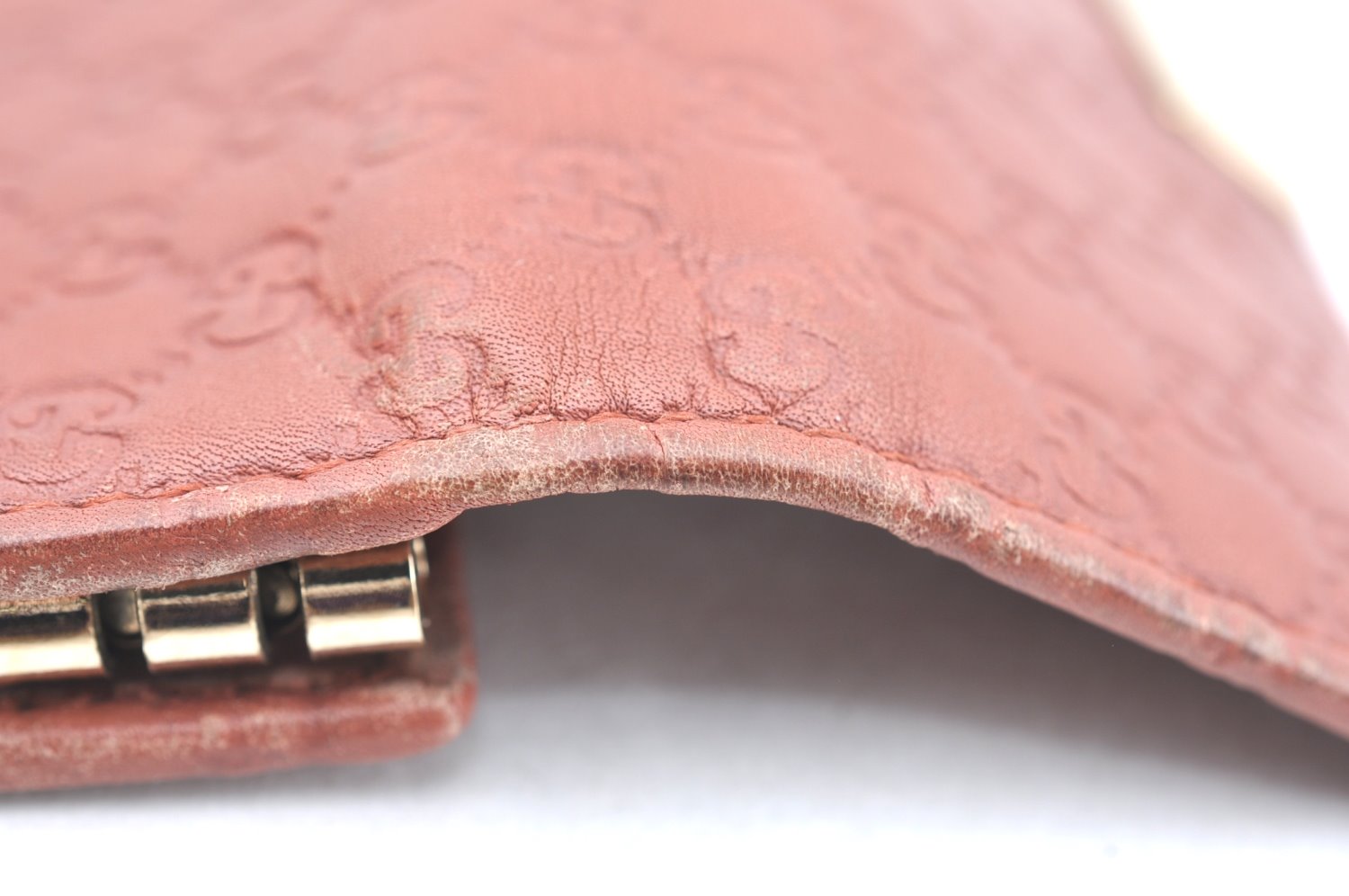 Authentic GUCCI Micro GG Guccissima Leather Key Case 268833 Pink K5583