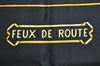 Authentic HERMES Carre 90 Scarf "Feux De Route" Silk Black Gold K5592