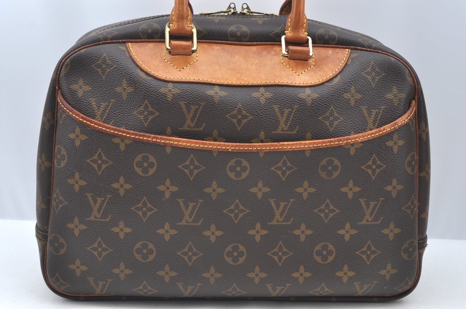 Authentic Louis Vuitton Monogram Deauville Hand Bag M47270 LV K5598