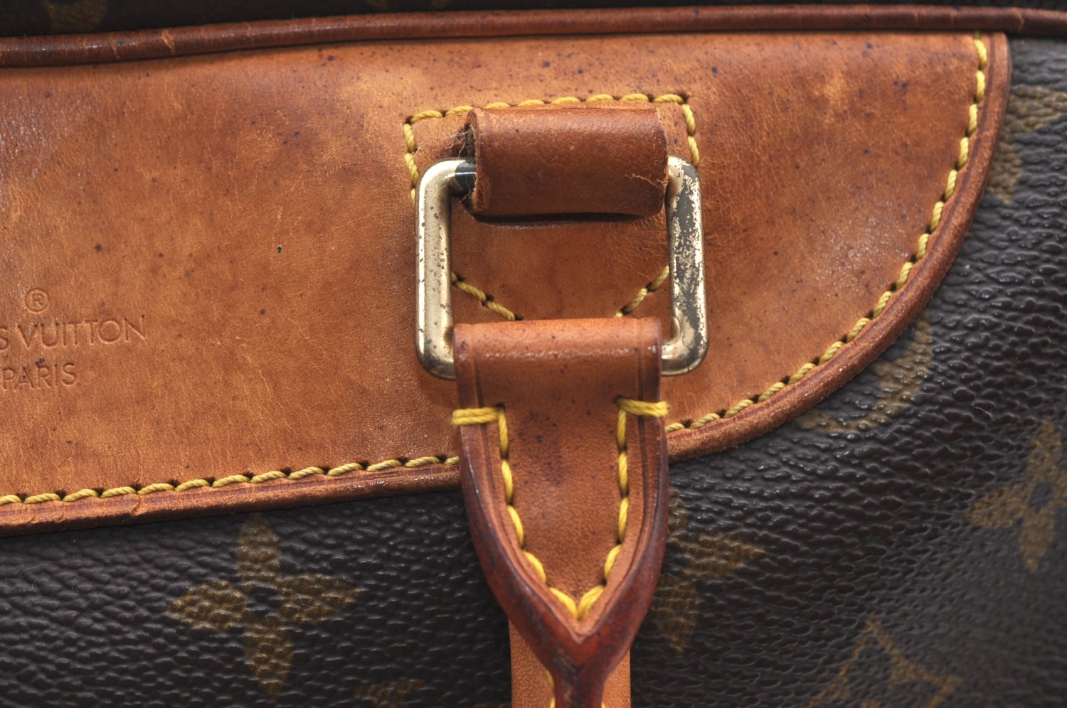 Authentic Louis Vuitton Monogram Deauville Hand Bag M47270 LV K5598