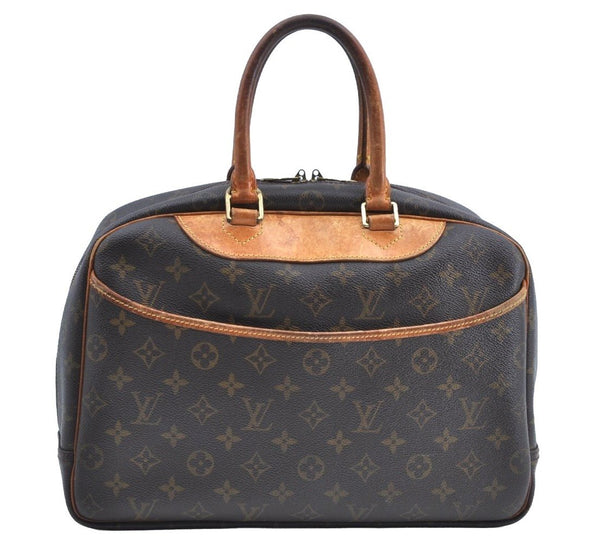 Authentic Louis Vuitton Monogram Deauville Hand Bag M47270 LV K5599