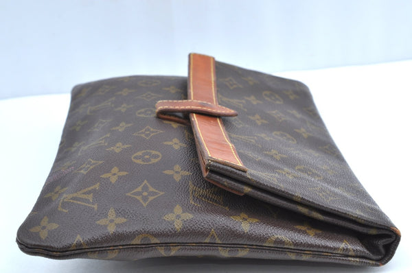 Auth Louis Vuitton Monogram Pochette Pliante Clutch Hand Bag Old Model LV K5602