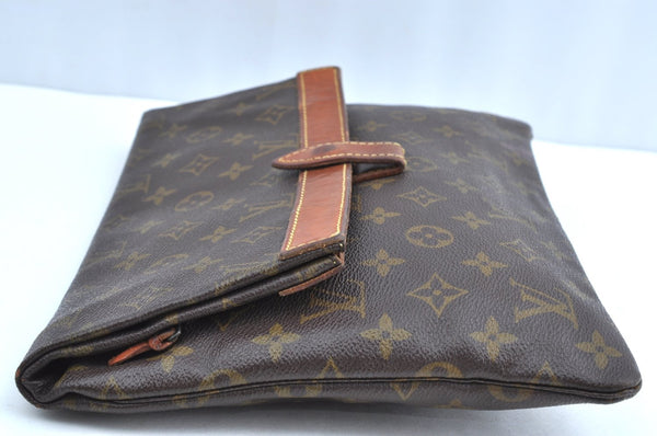 Auth Louis Vuitton Monogram Pochette Pliante Clutch Hand Bag Old Model LV K5602