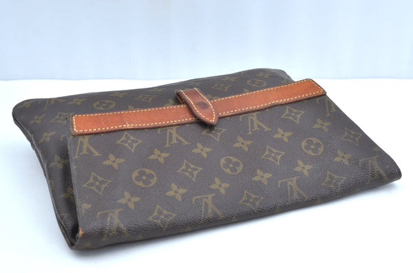 Auth Louis Vuitton Monogram Pochette Pliante Clutch Hand Bag Old Model LV K5602