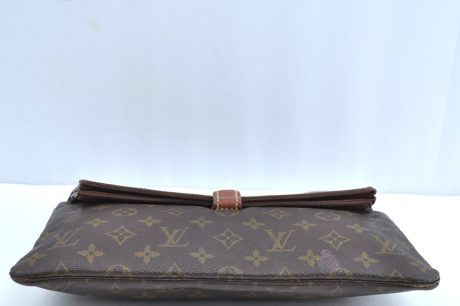 Auth Louis Vuitton Monogram Pochette Pliante Clutch Hand Bag Old Model LV K5602
